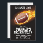 Sports Theme Game Fire Football Birthday Party Invitation<br><div class="desc">Sports Theme Game Fire Football Birthday Party Invitation.
Fun colourful sports themed birthday party invitations Birthday Invitation is perfect for all birthdays. Theme is very popular for birthday parties. The modern template is easy to personalise. More designs and party supplies are available at my shop NiceStudioCreative.</div>