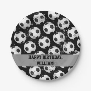 Sports Theme Party Soccer Kids Birthday Paper Plate
