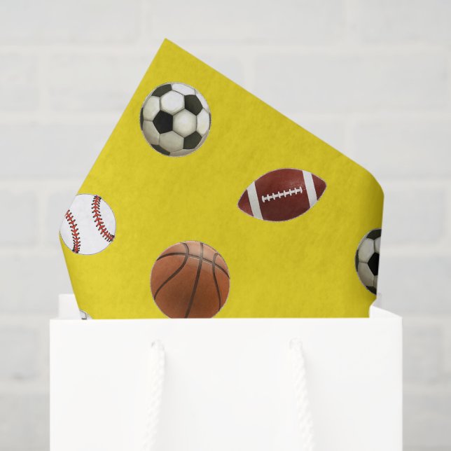 Sports Themed Gift Tissue Paper (Gift Bag)