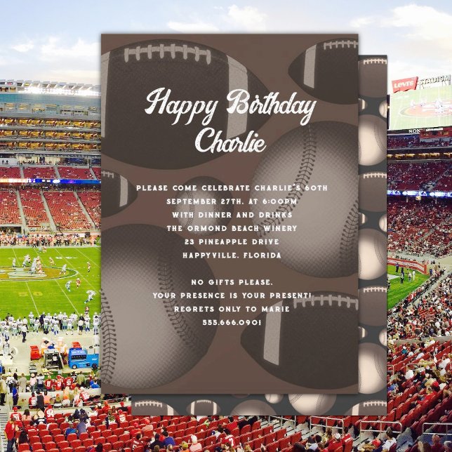 Sports Themed His Birthday Party Invitation (Creator Uploaded)