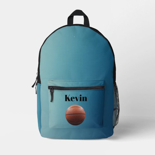 Sports themed Personalized backpack - Basketball (Front)
