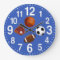 Sports Themed Wall Clocks in YOUR COLOR