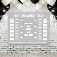 Sports Tournament Bracket - Silver Gray 32 teams