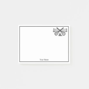 Sports Vintage Tennis Net, Crossed Racquets, Balls Post-it Notes