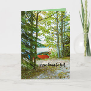 Sports water board boarding lake trees nature card