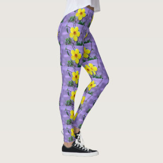 Sports yellow flower Personalise Destiny Destiny'S Leggings