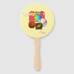  Sports Yellow Hand Fan 