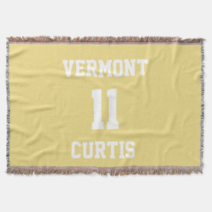 Sports Your Own Buffed Leather Throw Blanket