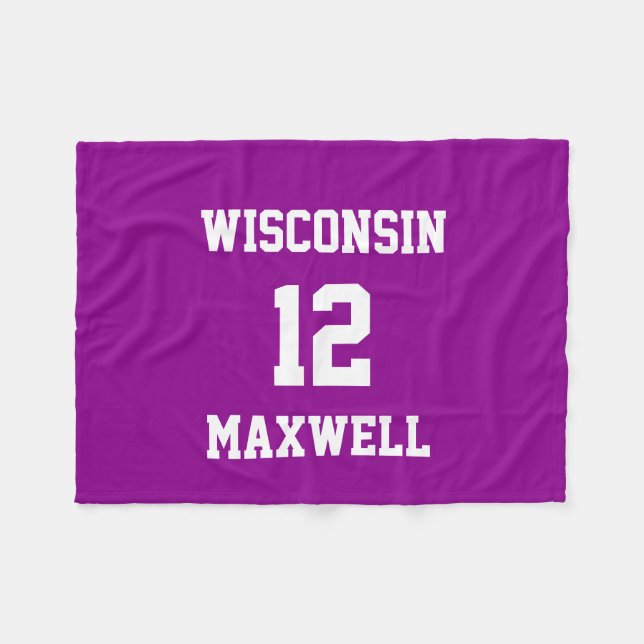 Sports Your Own Dark Magenta Fleece Blanket (Front (Horizontal))