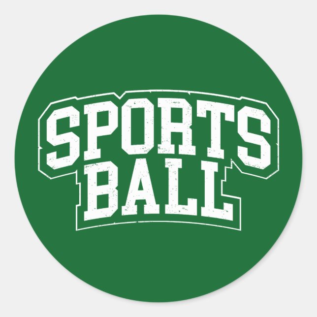 "Sportsball" Classic Round Sticker (Front)
