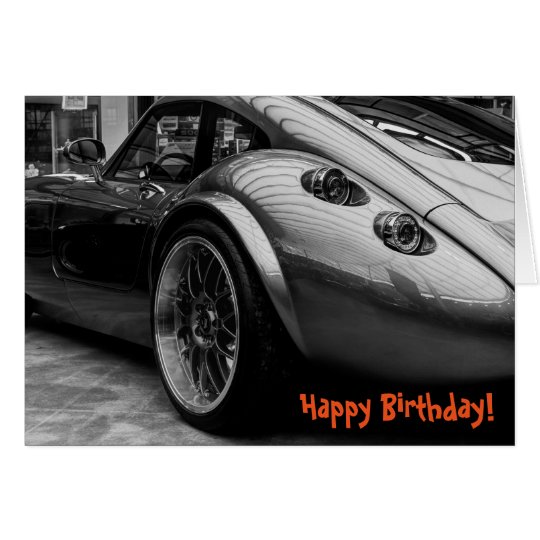 Sportscar Happy Birthday Greeting Card