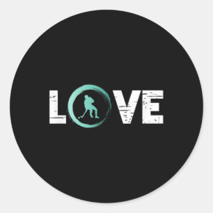 Sportsman Hockey Field Hockey _4 Classic Round Sticker