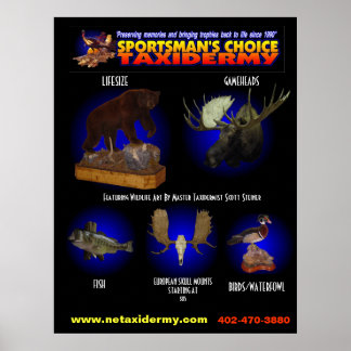 SPORTSMAN'S CHOICE TAXIDERMY POSTER