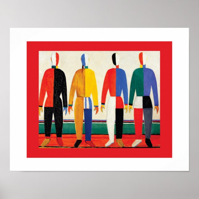 Sportsmen by Kazimir Malevich Poster (Front)
