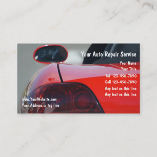 Sporty Automotive Business Cards