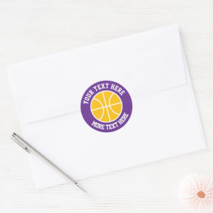 Sporty basketball stickers in custom colours