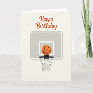 Sporty Birthday Hoop Shot Card