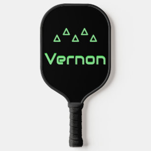Sporty Black and Neon Green Masculine Pickleball Paddle