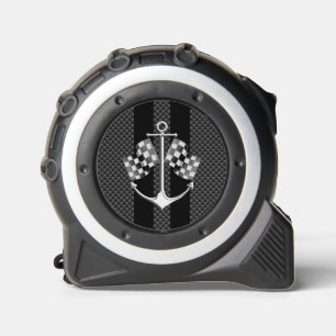 Sporty Black Carbon Fibre Style Racing Stripes 1