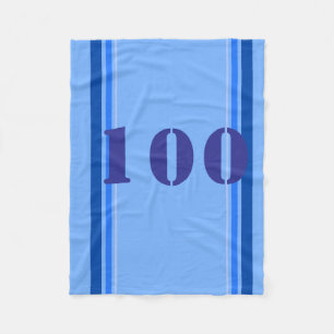 Sporty Blue Fleece Blanket