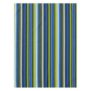 Sporty Blue Green Stripes Tablecloth