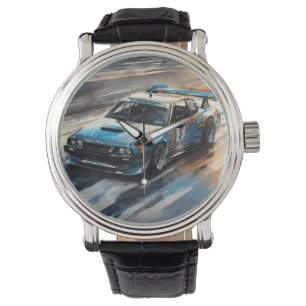 Sporty Blue Racing Car Watch