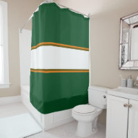 Sporty Forest Green Orange White Racing Stripes