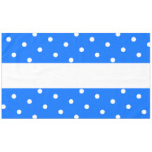 Sporty Fun Bright Blue White Polka Dotted Stripes