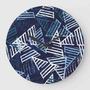 Sporty Fun: Creative Seamless Wallpaper. Large Clock