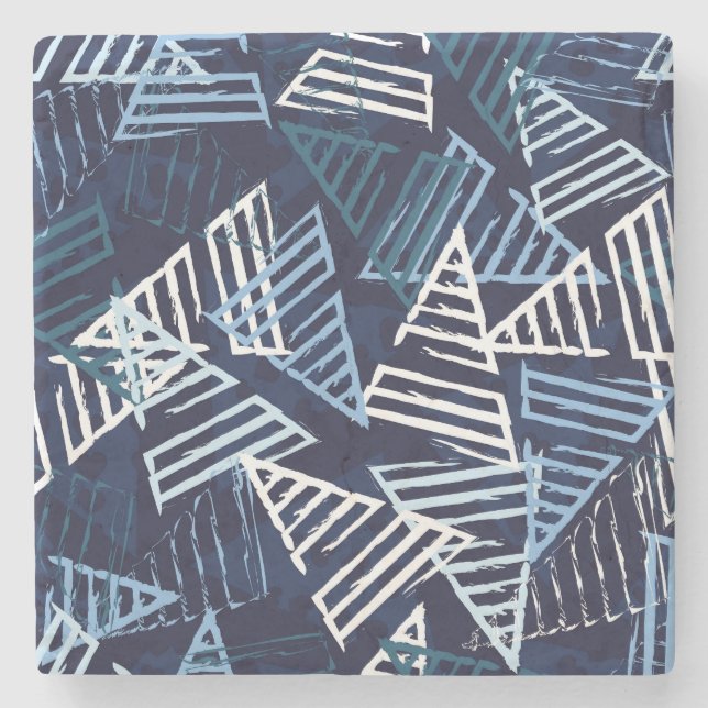 Sporty Fun: Creative Seamless Wallpaper. Stone Coaster (Front)