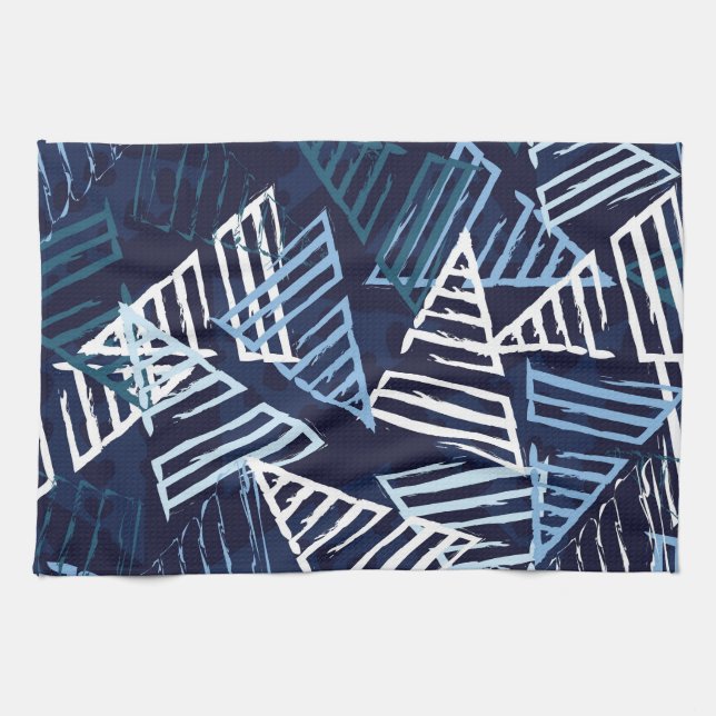 Sporty Fun: Creative Seamless Wallpaper. Tea Towel (Horizontal)