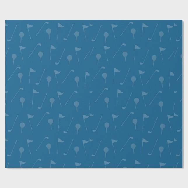Sporty Golf Gift Wrap for Golf Lovers (Flat)