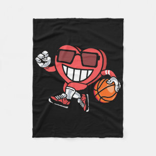 Sporty Heart Valentine's Day Sketll Love Score Adu Fleece Blanket