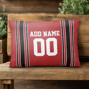 Sporty Jersey with Custom Name Number Decorative Cushion