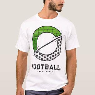Sporty Letter O Football Net & Ball Typography T-Shirt