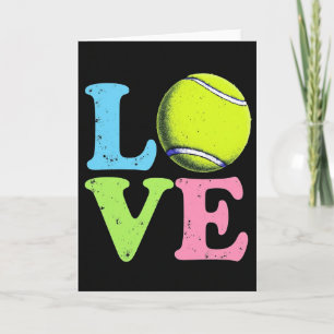 Sporty Love Tennis Ball Card