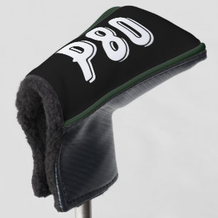 Sporty monogrammed P80 black Golf Head Cover