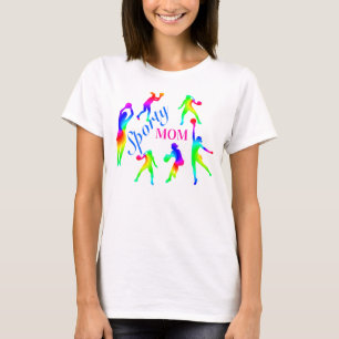 Sporty Mum Rainbow Handball Figures Mother's Day T-Shirt