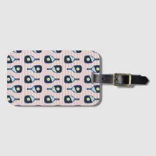 Sporty Pickleball Paddles in Red, White, and Blue Luggage Tag
