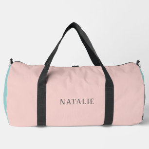 Sporty Pink Mint Green Personalised Gym Bag