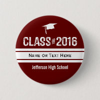 Sporty Prep Stripe Graduation Cap Class of 2016