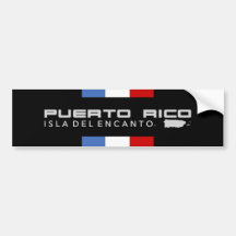 Sporty Puerto Rico Stripes | Black Grey Island Map