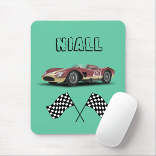 Sporty Race Car Personalised Mouse Pad
