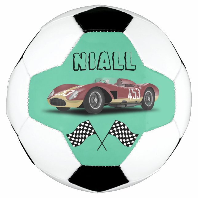Sporty Race Car  Soccer Ball (Front)