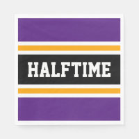 Sporty Royal Purple Yellow Black HALFTIME Stripes