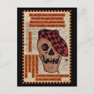 Sporty Skeleton Postcard