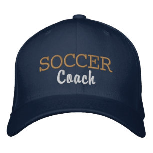 Sporty Soccer Coach Embroidered Hat