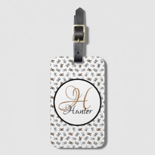 Sporty Soccer Puppies Monogrammed Luggage Tag