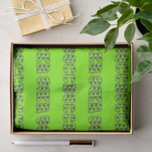 Sporty Soccer Typography Green Soccer Ball Pattern Tissue Paper