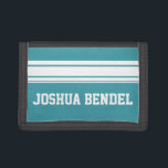 Sporty Stripes Personalised Kids Boys Wallet<br><div class="desc">Personalise this wallet with your child's name.   You can also change the font colour,  size and style by clicking on the Customise It button (the current font used is Superstar).  Please message me with any questions.</div>